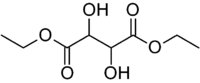 Skeletal formula of diethyl tartrate