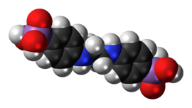 Space-filling model of the difetarsone molecule