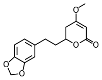 Chemical structure of dihydromethysticin