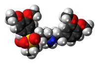 Space-filling model of the dimeditiapramine molecule