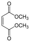 Skeletal formula of dimethyl maleate