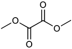 Skeletal formula of dimethyl oxalate