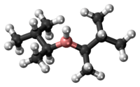 Ball-and-stick model of the disiamylborane molecule