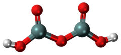 Ball-and-stick model of the disilicic acid molecule