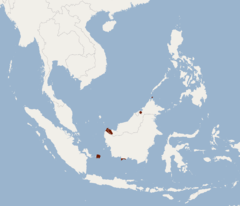 Map showing range of Hypsugo vordermanni