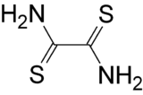 Structural formula of dithiooxamide