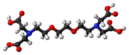 Ball-and-stick model of the EGTA molecule