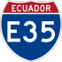 Ecuador Highway 35 marker