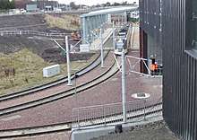 Edinburgh Gateway Tram Stop from the station