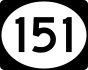 Route 151 marker