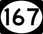 Route 167 marker