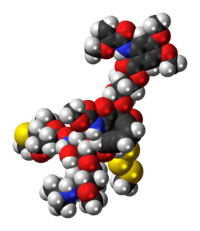 Ball-and-stick model of the Esperamicin A1 molecule