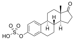 Skeletal formula of estrone sulfate