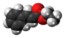 Ball-and-stick model of ethyl cinnamate