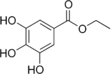 Structural formula of ethyl gallate