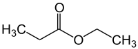 Skeletal formula of Ethyl Propionate