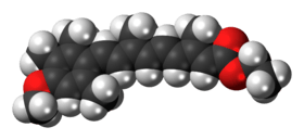 Space-filling model of the etretinate molecule