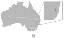 Map of Euastacus clarkae distribution