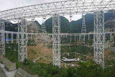 Five hundred meter Aperture Spherical Telescope under construction