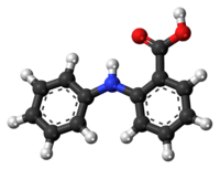 Ball-and-stick model of fenamic acid