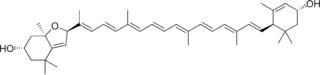 Skeletal formula of flavoxanthin