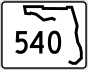 State Road 540 marker