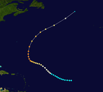 Track map of Hurricane Fox