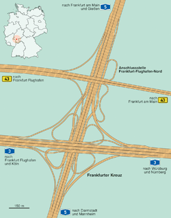 Frankfurter Kreuz map