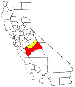 Map of Metropolitan Fresno or Greater Fresno