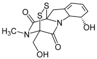 Skeletal formula of gliotoxin