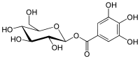 Chemical structure of  β-glucogallin