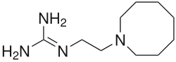 Skeletal formula of guanethidine