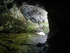 Gloomy cave interior