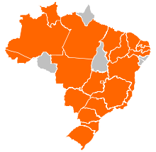 H1N1 Brazil Map by Community Outbreaks