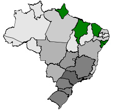 H1N1 Brazil map by confirmed deaths