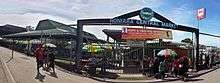 An overview of Honiara Central Market in June 2015, alongside Mendana Avenue in Honiara.