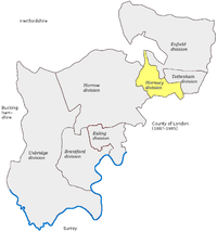 UK House of Commons seat Hornsey, created 1885 before its 1918 reduction to its southwestern core (removal of Finchley).