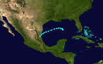 Track map of Tropical storm How