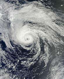 Satellite imagery of a high latitude hurricane in late June