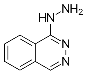 Skeletal formula of hydralazine