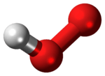 Ball-and-stick model of the hydroperoxyl radical