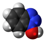 Space-filling model of the hydroxybenzotriazole molecule