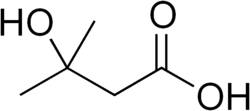 Skeletal formula of β-hydroxy β-methylbutyric acid