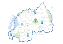 Map of I&M Rwanda Branches