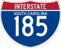 Interstate 185 marker