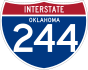 Interstate 244 marker