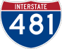 Interstate 481 marker