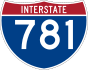 Interstate 781 marker