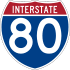 Interstate 80 marker