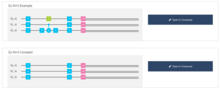 Deutsch–Jozsa algorithm programmed using IBM's Quantum Composer.